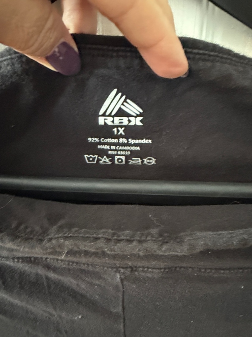 RBX Black High-Waist Active Leggings - Picture 2 of 5